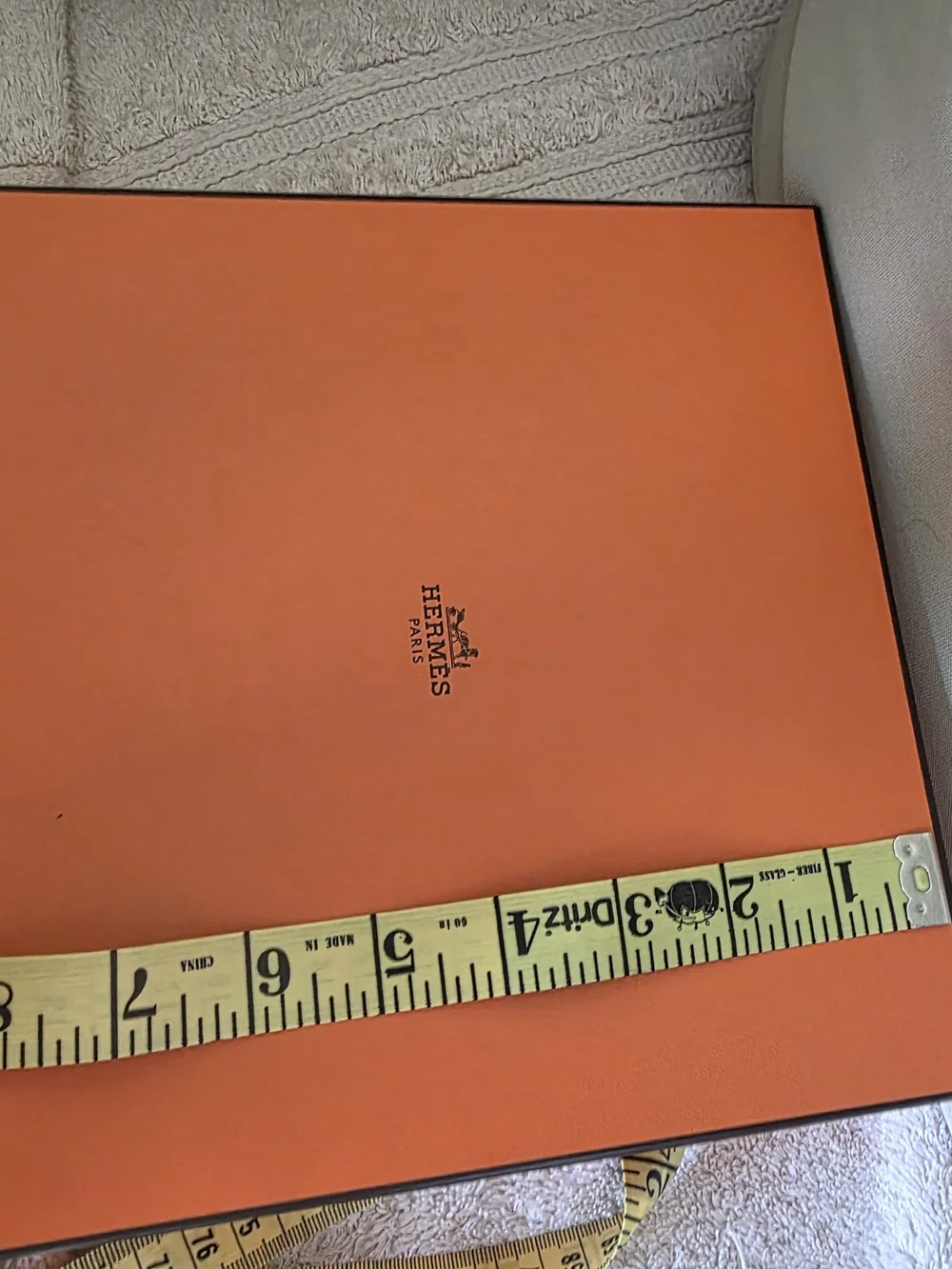 Authentic Hermès Orange Gift Box Set w/ Dust Bag & Ribbon 8.5” x 8.5”